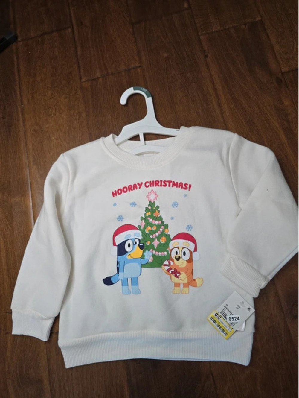 3t brand new bluey from disney christmas sweatshirt item 524G6